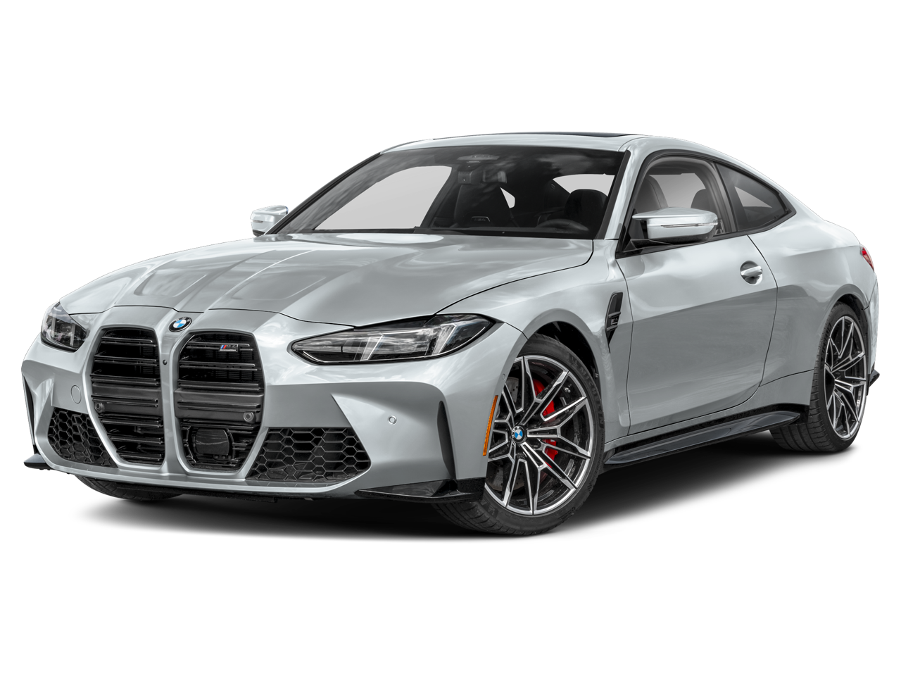 2027 BMW M4 Competition in Gray — front three-quarter view