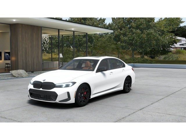 2026 BMW 3 Series 330i xDrive in Alpine White — front three-quarter view